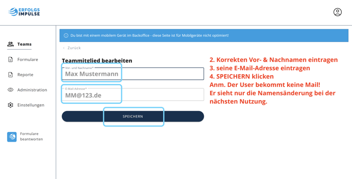 2. bis 4. Schritt